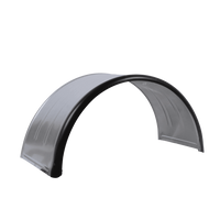 Dobbelskjerm for tilhenger 16-17,5" DOMAR DK7135 hjulbue 1000/450 mm metall med gummikant