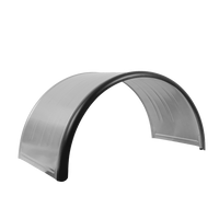 Dobbelskjerm for tilhenger 17,5-19,5" DOMAR DK7140 hjulbue 1000/500 mm metall med gummikant