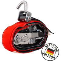 HEFFA CARLINE 130 bergingsbil transportbelte hjulsikringsbelte 2,8m/35mm/3t VDI 2700