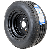 OUTLET Forsterket hjul for tilhenger LINGLONG DEKK 195/55 R10C 98/96N UNITRAILER FELG svart 6Jx10" 5x112 ET:-4
