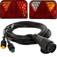 DOBPLAST DPT35 LED-baklykter + MANTES 7m 13-pinners ledningsnett