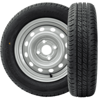 Sett med to hjul for tilhengere UNITRAILER / TEMARED / NIEWIADÓW / NEPTUN / ZASŁAW LINGLONG DEKK 155/70 R13 75N UNITRAILER FELGER 4Jx13" 4x100 ET:30