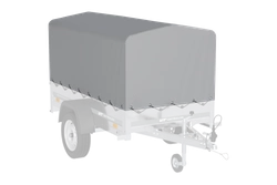 OUTLET Rammetrekk h-800 UNITRAILER presenning for tilhenger 200x106cm GARDEN 200 KIPP