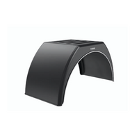 Dobbelskjerm for tilhenger 15-16" DOMAR DK3120 flat hjulbue 1000/510mm med hvit felg