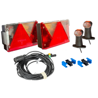 Lyssett: ASPÖCK baklys + ASPÖCK sidemarkeringslys + MANTES 7m 7-PIN sele + hurtigkoblinger