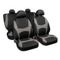 Sett med bilsetetrekk LAMPA Capri svart/grått, til for- og bakseter