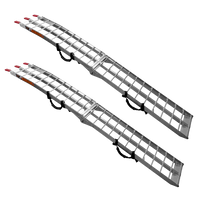 UNITRAILER ALR002 sammenleggbare ramper aluminiumsramper for tilhengere 221 cm 680 kg med belte, sett med 2