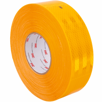 3M gul selvklebende reflekterende konturteip - 1 meter