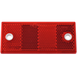 Rød reflektor 90x40 mm med hull