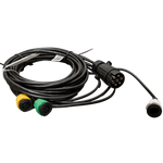 STIKKONTAKT MANTES elektrisk installasjon tilhengerledning 4,7 m 7-PIN støpsel bajonetter 2x 5-PIN + 2x 2-PIN