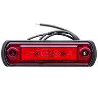 LED klaringslampe med gummibase Horpol rød