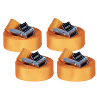 Sett med fire KAMAR 3m/25mm/2.5t transportbelter med strammer, ettdelte belter for stropping