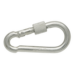 Karabinkrok med sikring for tau DROMET KSZ.5.50 brannmannskarabinkrok 5x50mm