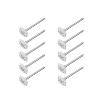 Sett med ti ProPlus bunnplugger 361736V01 metallplugger til campingmatte 10 cm