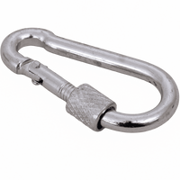 Karabinkrok med sikring for tau DROMET KSZ.4.40 brannmannskarabinkrok 4x40mm