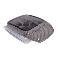 Automatisk takvifte PUNDMANN PLUS VIFTE for campingvogn med belysning, rullegardin 400×400 mm
