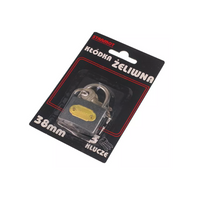 Hengelås i støpejern 38 mm HERMON, øyediameter 4,5 mm