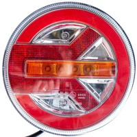 Rund LED-kombinasjonsarbeidslampe bak 12-24V 3 funksjoner 12519