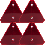 WAŚ røde varseltrekanter, 150 mm, sett, 4x reflekser