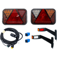 Lyssett: FRISTOM FT-270 LED baklykter + FRISTOM FT-145 LED markeringslys + MANTES 4,5m 7PIN ledningsnett