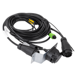 MANTES elektrisk installasjon, båthengerledningsnett, 11,67 m, 13-pins plugg, 2x 5-pins bajonetter