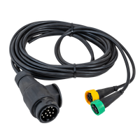 MANTES elektrisk installasjon, tilhengerledning, 4m, 13PIN-plugg, 2x5PIN-bajonetter