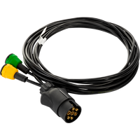 MANTES elektrisk installasjon tilhenger bergingsbil sele 3,8 m 7-PIN PLUG BAJONET 2x 5-PIN.