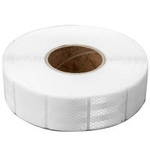 Hvit konturreflekterende tape i segmenter - 45 m rull