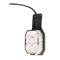 ASPÖCK FLEXIPOINT LED venstre markeringslykt med brakett hvit/rød