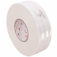 3M selvklebende refleksbånd, kontur, hvit - 1 meter