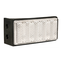 Rektangulær reflektor med holder hvit ASPOCK 76x34mm reflektor