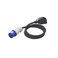 Adapter med CEE-plugg og stikkontakt med jordkontakt 16A 230V ProPlus 373530DE kabel 150cm