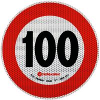 100 km/t fartsgrense-klistremerke