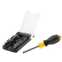 STANLEY MULTIBIT 34-delers skrutrekker med bitsett
