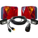 Lyssett: DOBPLAST baklykter + DOBPLAST LED-sidelys + MANTES 5,5 m 13-pinners ledningsnett
