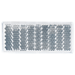 Hvite refleks 76x34 mm med selvklebende tape