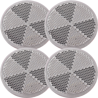 Runde selvklebende hvite reflekser DOBPLAST 60 mm, sett med 4 reflekser