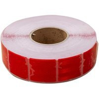 Rød konturreflekterende tape i segmenter - 45 m rull
