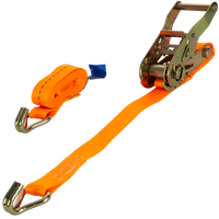 UNITRAILER 2m/25mm/1t oransje transportbånd med strammer