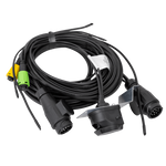 MANTES elektrisk installasjon, båthengerledningsnett 9,57m, 13PIN-plugg, 2x 5PIN-bajonetter