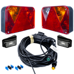 Lyssett: DOBPLAST baklykter + DOBPLAST LED-sidelys + MANTES 8m 13-pinners ledningsnett + hurtigkoblinger