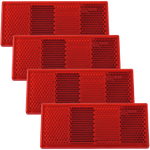 Selvklebende røde 90x40 mm reflekser - sett med 4 stk