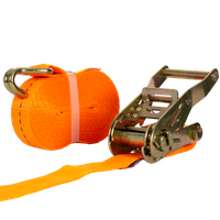 UNITRAILER 8m/25mm/1t oransje transportbånd med strammer