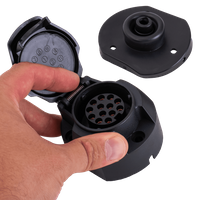 13-polet stikkontakt gummideksel UNITRAILER 