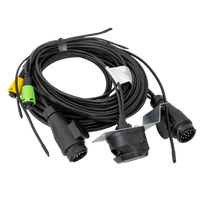 MANTES elektrisk installasjon, båthengerledningsnett 9,57m, 13PIN-plugg, 2x 5PIN-bajonetter