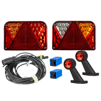 Lyssett: DOBPLAST DPT35 LED-baklykter + FRISTOM FT-009 LED-sidemarkeringslys + MANTES 7m 7-PIN ledningsnett