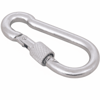Karabinkrok med sikring for tau DROMET KSZ.5.50 brannmannskarabinkrok 5x50mm