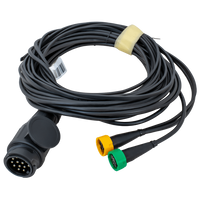 MANTES elektrisk installasjon, tilhengerledning, 5,2 m, 13-pins plugg, 2x5-pins bajonetter