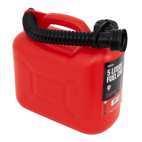 5L HERMON plastdunk med trakt, rød