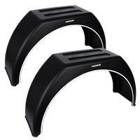 Sett med to skvettskjermer for en 14-17" tilhenger DOMAR DK3110 flate hjulbuer 870/260 mm